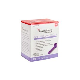 Cardinal Health ReliaMed Twist & Cap Lancets 28G - 100/BX