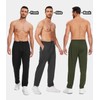 lomsoe 3 Pack Mens Athletic Pants with Zip Pockets Lightweight