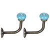 uxcell Wall Hooks, 2Pcs - Zinc Alloy Single Prong Ceramic