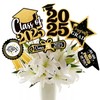 Nialnant 30 Pack Graduation Decorations 2025 Black Gold Graduation Centerpieces