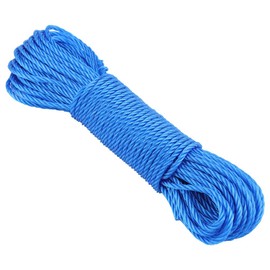 Gavigain Clothesline Rope, 65.6ft Heavy Duty Braided Cotton Rope Clothesline Multi Purpose Clothesline for DIY Crafts, Camping, Clothesline & Marine (Blue)