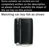 ontto 3-Buttons Key Fob Case Metal Frame Key Shell Leather