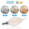 AMDTU 60W Candelabra Light Bulbs LED, Frosted Chandelier Bulb 60