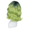 Luxiremi Wigs Ombre Green Special Short Shoulder Length Curly Wavy