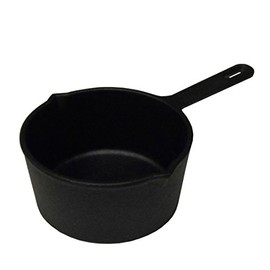 King Kooker CIP28S Seasoned Cast Iron Pot with 2 Pour Spouts, 28 oz