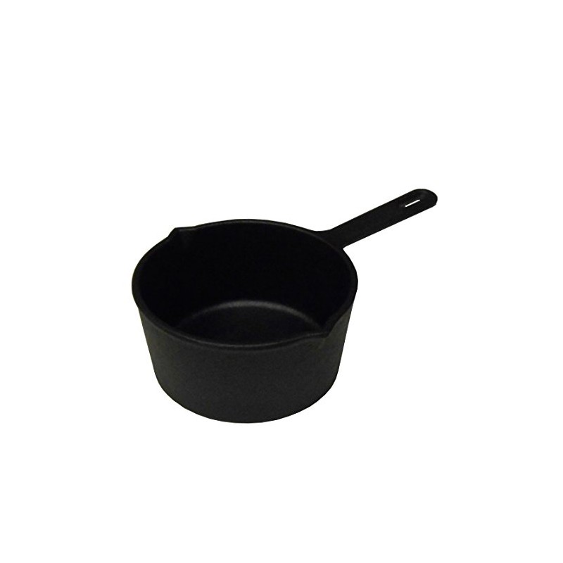 King Kooker CIP28S Seasoned Cast Iron Pot with 2 Pour