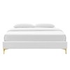 Modway MOD-6275-WHI Sutton Queen Performance Velvet Bed Frame, White