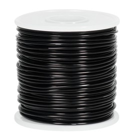 GINOYA 50m Aluminum Wire, 16 Gauge 1.5mm Bendable Metal Wire with Spool for Craft Jewelry Making (Black)