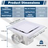 FEITON Square Bathroom Exhaust Fan with LED Light, 110 CFM