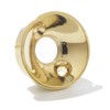 Electric guitar input jack socket plate in gold round telecaster