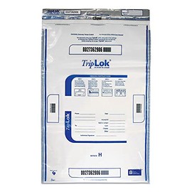 TripLOK Deposit Bag, 19 x 23, 4 mil Thick, Plastic, Clear, 50/Pack (CNK585059)