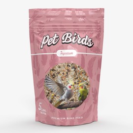 Mycelium Premium Small Pet Bird Feed – Organic Bird Food for Small Pet Birds - Lovebirds, Parakeets, & Conures, Sourced from Local USA Farms, Sustainable Farming, 5 lbs