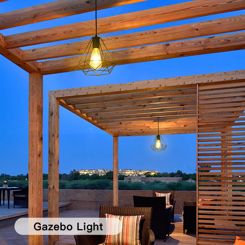 YUMAMEI Solar Pendant Lights, Solar Powered Shed Light with Pull
