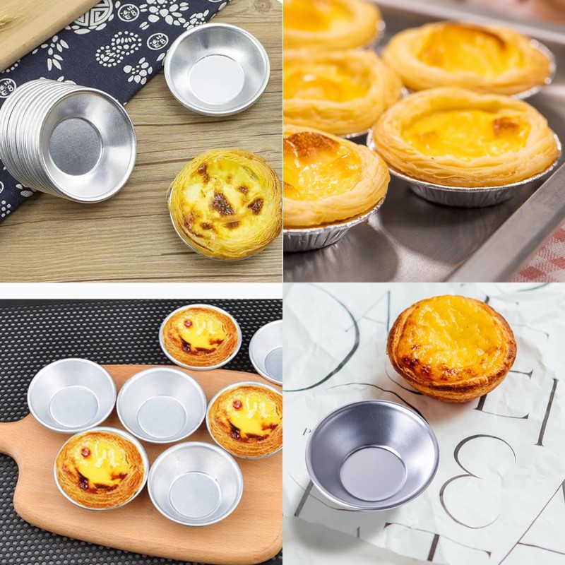 16 Pieces of Aluminum Egg Tart molds Yorkshire Pudding tin