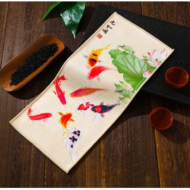 lovekazu Retro Chinese Style Placemats Table Mats Tea Towels 2 Pieces Microfiber (7)
