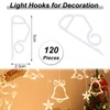Scettar 120 PCS Gutter Hanging Hooks, Christmas Lights Gutter Clips