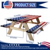 Mapaim 3PCS Picnic Table Cover with Bench Covers Set –American
