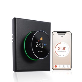 Smart Thermostats,WiFi Smart Thermostat Temperature Controller Weekly Programmable Button Control/Mobile APP/Voice Control Compatible with Alexa/Google Home, for Water/Gas Boiler 5A