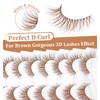 Brown False Eyelashes, ValueBargain 7 Pairs Natural Curl Brown False