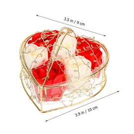 Beavorty 2 Pack Simulated Rose Petal Soap Ornaments Flower Bath Set for Women Birthday Present Set Lifelike Decor for Home