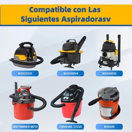 GFHFJH Filtro para aspiradora,Wet/Dry bolsas para aspiradora Aplicable a koblenz,Compatible con WS01025F2,artesano 9-38737,VF2000,Diez paquetes de bolsas filtrantes desechables más cuatro correas