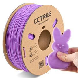 CCTREE TPU Filament 1.75MM, Flexible Soft 3D Printer Filament, Shore 95A Hardness TPU, Resilience, Soft Adhesive Material, Dimensional Accuracy +/- 0.03 mm, 1KG Spool (2.2 lbs), Violet