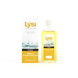 LÝSI, Omega 3 en Aceite de Bacalao, Contiene Vitaminas A, D3 y E, Sabor limón, Para toda la familia, Contribuye a la salud cerebral, de la vista y ósea, Sin gluten y azúcar, 240 ml.