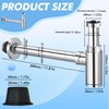 WANDGU Stainless Steel Siphon: Universal Siphon for Bathroom Sink and