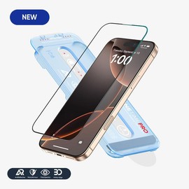 FLOLAB ONETIME PRO NanoArmour 3D Screen Protector with ClearVue Anti Reflective Technology & PolarSpectra Anti-Rainbow - Choose Your Device: 15 Pro