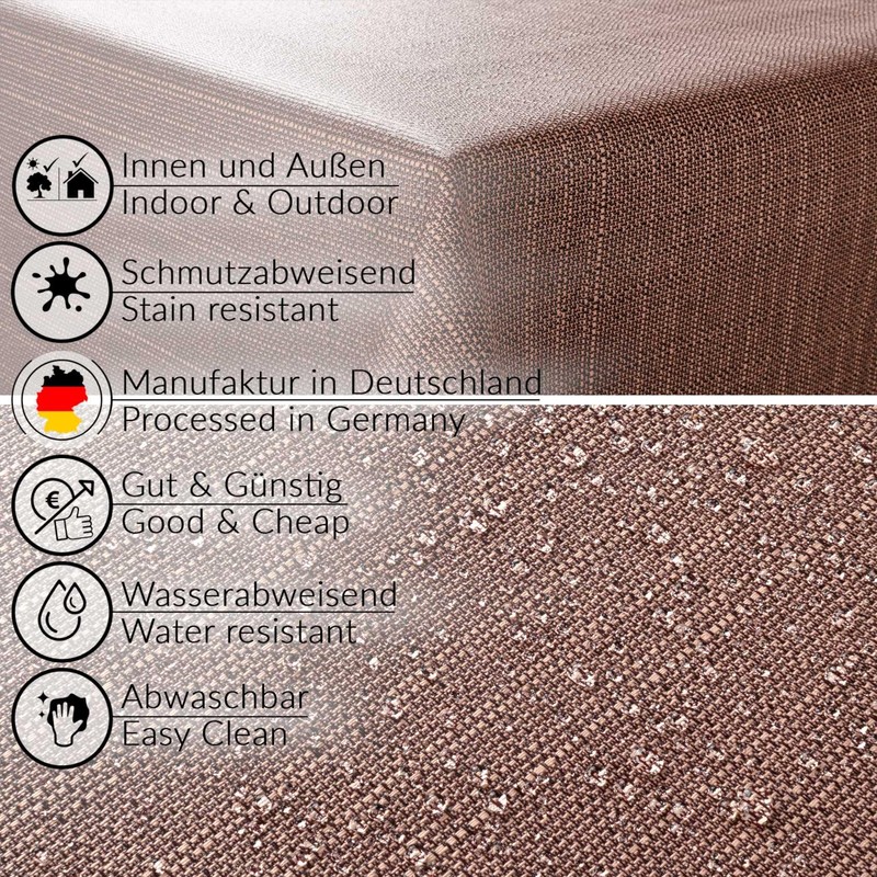 Fabric Tablecloth, Textile Table Linen, Cotton Polyester, Washable, Plain Ornamental