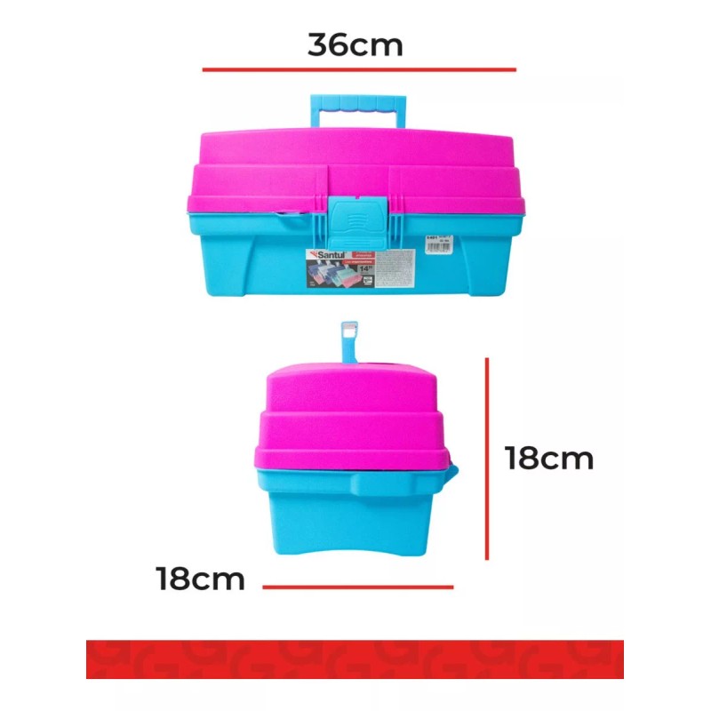 Santul Caja Herramientas Santul Plástica 14 2 Bandejas Color Morada