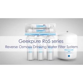 Geekpure 5 Stage Reverse Osmosis Water Filter System with Booster Pump 75 GPD