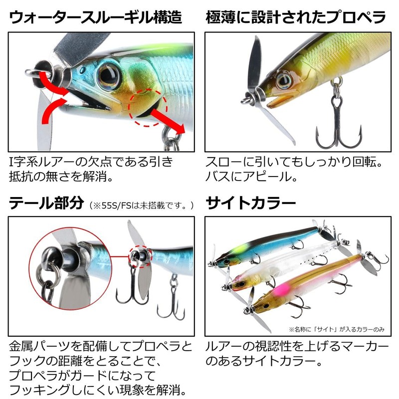 Daiwa Wakasagi 72S Prop Bait, Gas Tonade