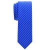 Retreez Elegante corbata de microfibra tejida de 2 pulgadas, azul con blanco, Talla única