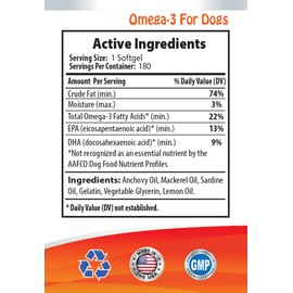 MY LUCKY PETS LLC Dog Skin and Coat Treats - Dog Omega 3 Fatty ACIDS - Fish Oil - Best Heart Brain Skin and Joint Health - Vet Recommended - Dog Omega 3 Joint Supplement - 2 Bottles (360 Softgels)
