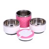 QANYEGN Stainless Steel Insulated Lunch Box, Stackable Lunch Box, 3