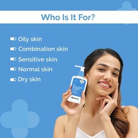 The Derma Co Limpiador de piel grasa de niacinamida al 2% para pieles sensibles, grasas y mixtas, 4.2 fl oz, no irritante, sin jabón, sin secado, limp
