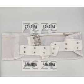 Generic Mens Ihram Ahram Ehram Waist BELT w/Zip/Pocket For Umrah Hajj- Free Size Adjustable Ihram Hajj Umrah Haji Waist Belt fits 29 up to 50"", White