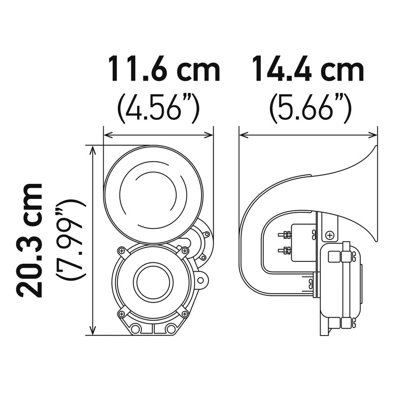 HELLA 003001651 - Kit de bocina de Aire de 2