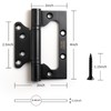 YAGU 3 Pack Non-Mortise Door Hinges - 4" × 3"