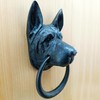 Anatolica German Shepherd Dog Door Knocker, 6.5 inches,Solid Brass, UnlacqueredFinish