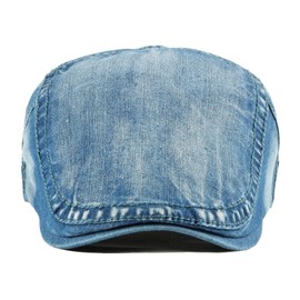 meioro Women Denim Newsboy Cap Cotton Flat Cap Ivy Gatsby Driving Hunting Gatsby Cabbie Hats for Men