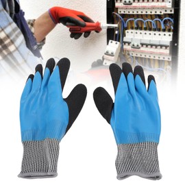 Insulated Electrician Gloves, 380V High Voltage Resistant Gloves, Flame Retardant Work Gloves, Safety Thin Rubber Non Slip Texture Gloves for Electricians