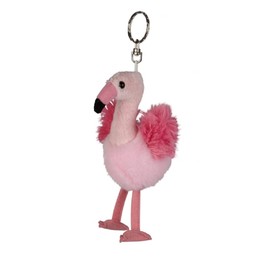 Ravensden Flamingo Keyring Plush Animal Animals Flamingos Bird Bird