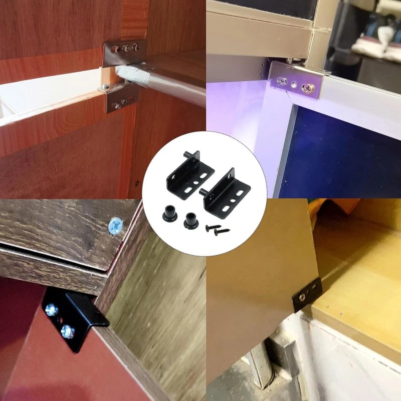 LJZP 12 Sets Pivot Hinges with Bushing Concealed Shaft Cabinet