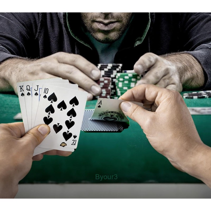 Byour3 - Green Tablecloth - Square or Rectangular Poker Cards