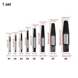 UTALIND Screw Extractor Set, Suitable for 1/8"-13/8" Stripped Screw Bolt Removal Tool Remover Set, Carbon Steel Broken Tap Hex Bolt Easy Out Kit with Storage Case