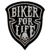 SUMA SHOP Patch Écusson Biker For Life Skull Pour Blouson