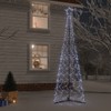 vidaXL Christmas Cone Tree with 500 Zigzag-Shaped Cold White LEDs