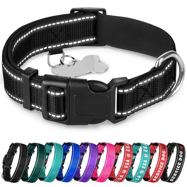 TECEUM Reflective Pet Collar – Black – XXS – Extra